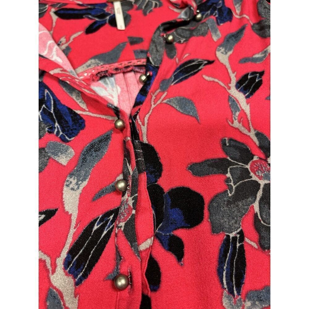 Free People Womens Button Down Pocket Floral Print Romper Size Small - Picture 3 of 8